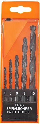 Sparta Set of 5 Drills HSS for Metal