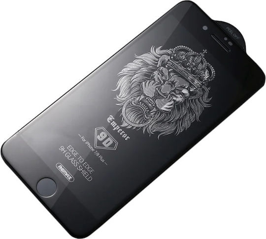 Remax Emperor 9D Full Face Tempered Glass Μαύρο (iPhone 7/8 Plus (Apple))
