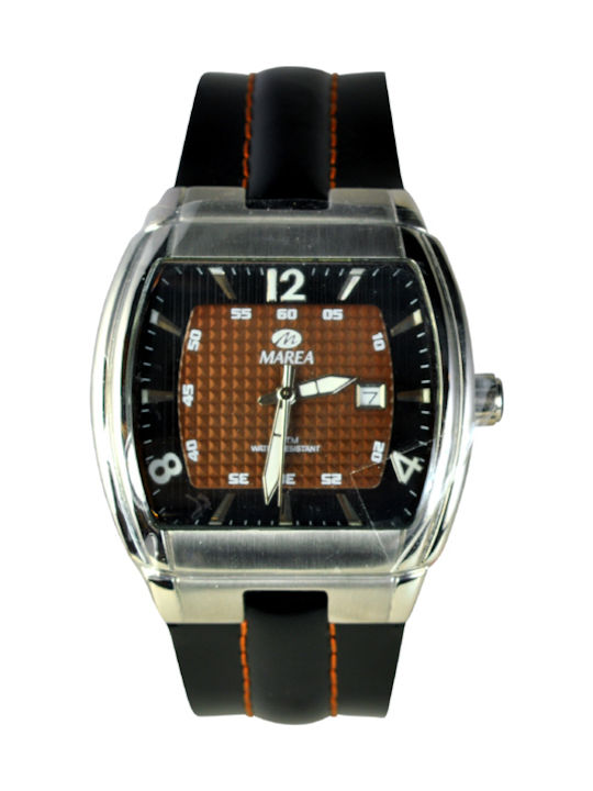 Marea Men's Watch Battery with Black Leather Strap