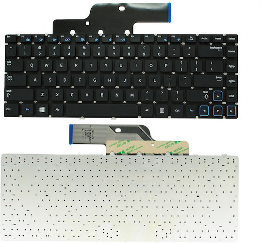 Πληκτρολόγιο Laptop για Samsung και Διάταξη Αγγλικά (US) σε Μαύρο χρώμα NP305V4A
