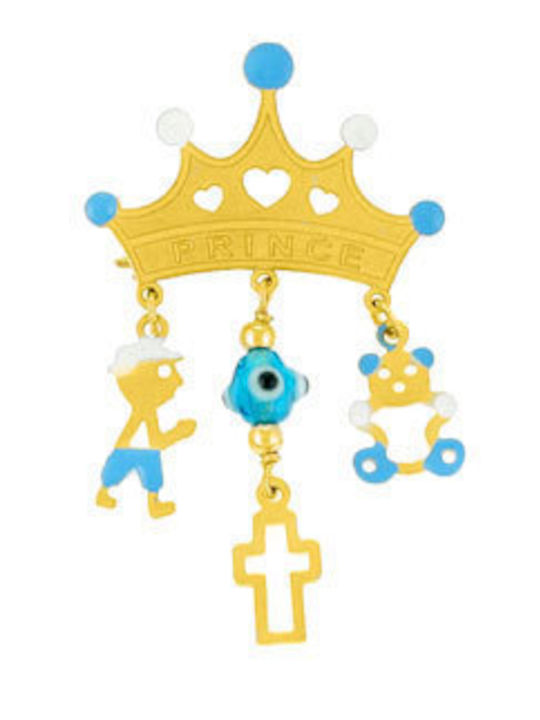 Child Safety Pin made of Gold 9K