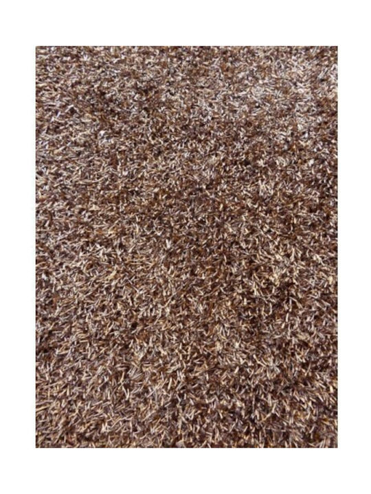 Rug Rectangular Shaggy Brown