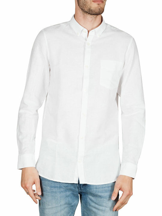 Gnious Leinen Hemd White Gnious Leinen Hemd White