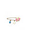Polytimo Child Safety Pin made of Gold 9K with Cross