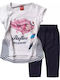 Kinder-Set mit Leggings Sommer 2Stück Blue