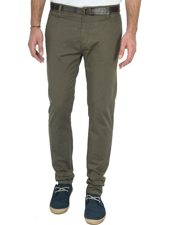 Trousers in Skinny Fit 10669/GRAPE LEAF GREEN