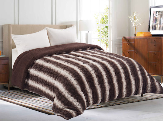 Silk Fashion Duvet Cover Queen 220x240cm Animal Light Brown 780 GSMGsm