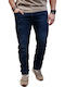 Elastic Men's Trousers in Slim Fit D Blue
