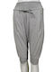 Damen Jogginghosen Capri Grau