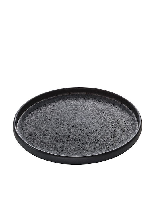 Playground Servierplatte aus Porzellan Schwarz mit Durchmesser 27cm 1Stück