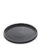 Playground Servierplatte aus Porzellan Schwarz mit Durchmesser 27cm 1Stück