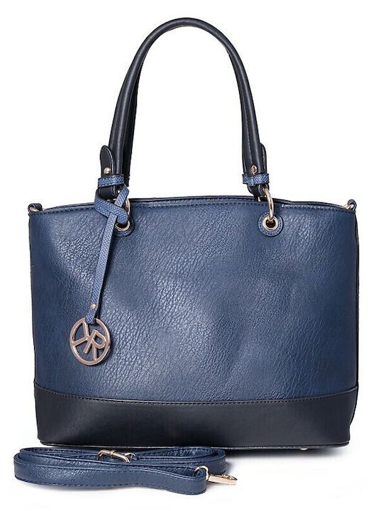 V-store Women's Bag Hand Navy Blue