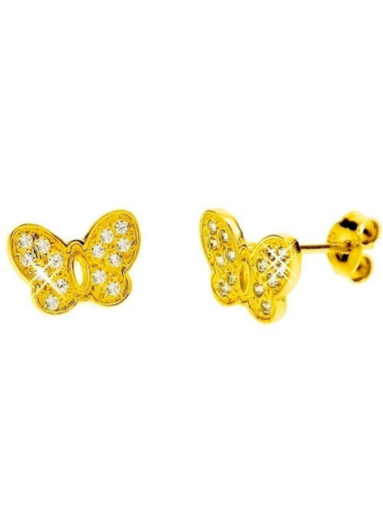 Xrisokosmima Kids Earrings Studs made of Gold 9K