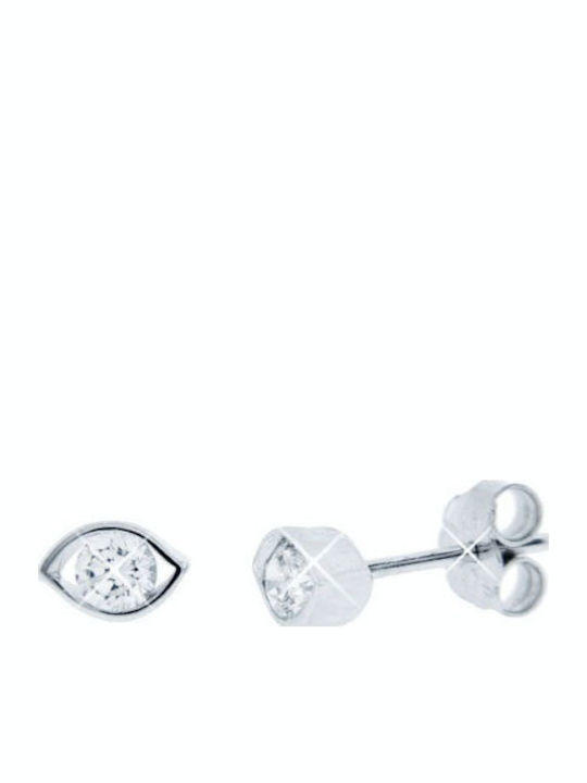 Xrisokosmima Детски Обеци Studs от Бяло злато 9K