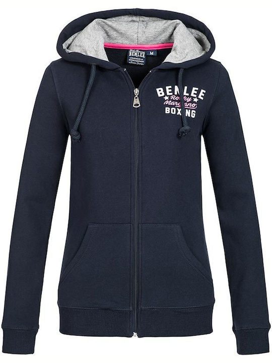 Women's Sweatshirt Jacket Hooded Dark Navy