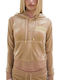 Robertson Women's Sweatshirt Jacket Velvet Hooded Sand