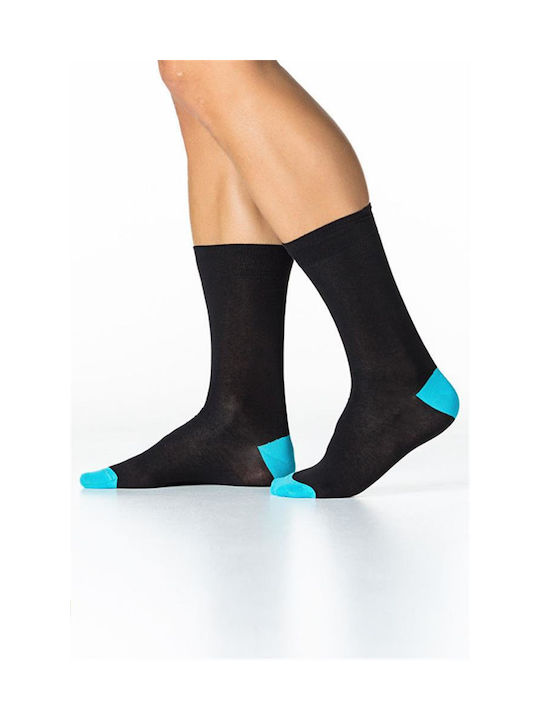 Inizio Men's Socks BLACK/TIRQUAISE