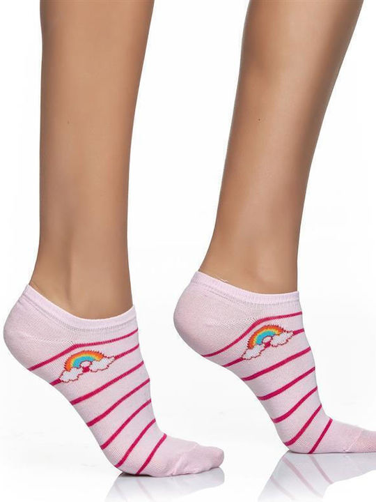 Inizio Patterned Socks Pink