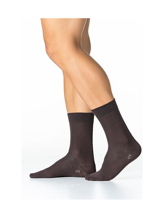 Inizio Men's Solid Color Socks CAFE