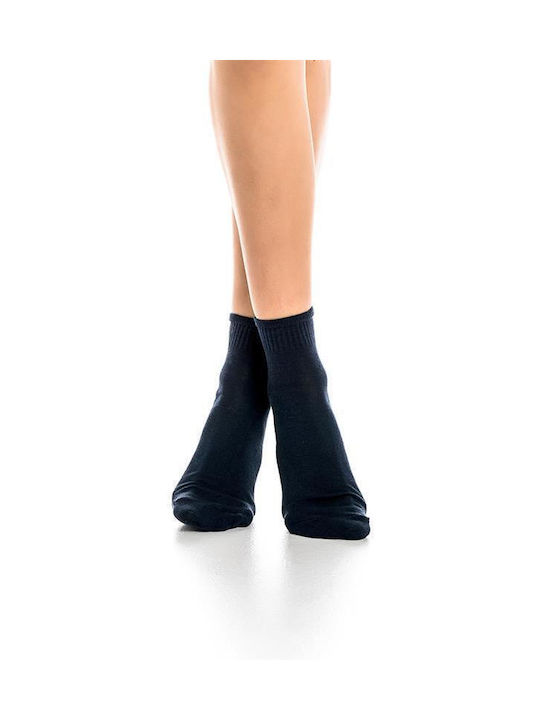 Inizio Women's Solid Color Socks BLUE