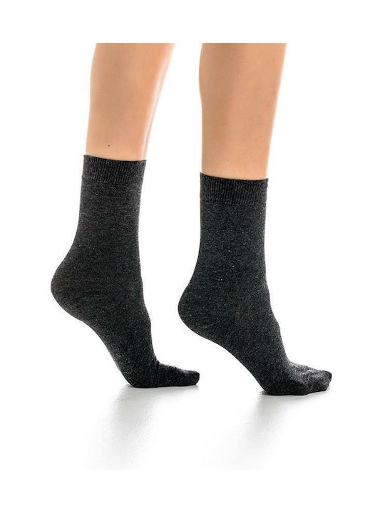 Inizio Women's Solid Color Socks ANTHRACITE/GREY/BLUE