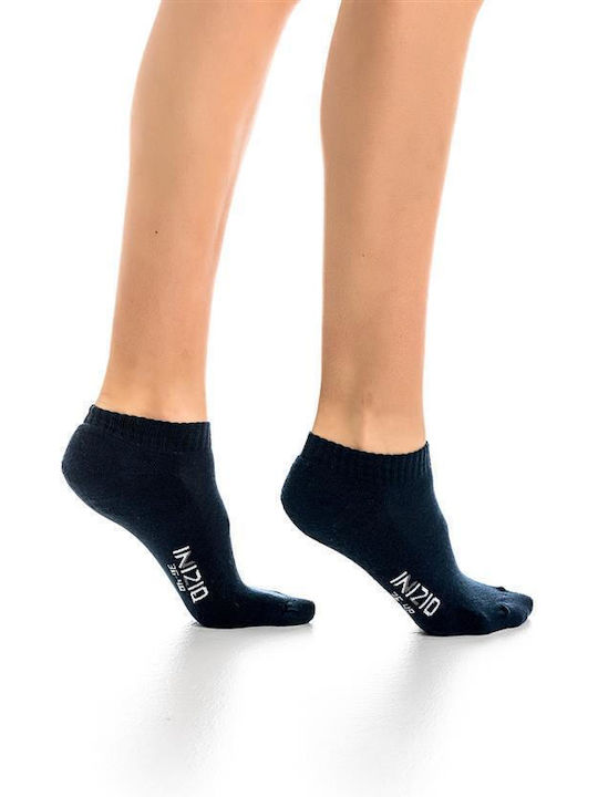 Inizio Damen Einfarbige Socken BLUE 1Pack