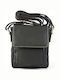 Herren Ledertasche Schulter / Crossbody Schwarz