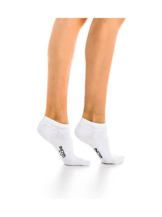 Inizio Damen Einfarbige Socken WHITE 1Pack