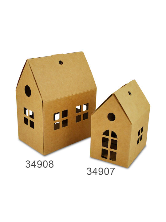 Hängendes Ornament Haus Papier 6cm Set 6Stück