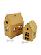 Hängendes Ornament Haus Papier 6cm Set 6Stück