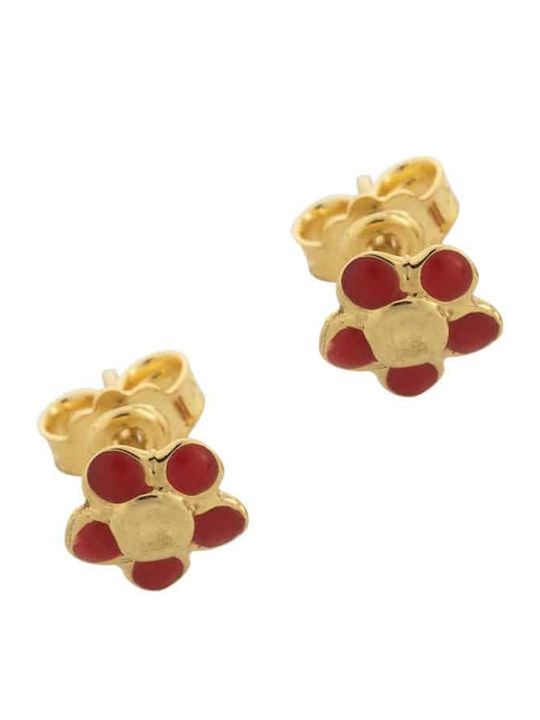 Kiriakos Gofas Παιδικά Σκουλαρίκια Καρφωτά από Χρυσό 14K