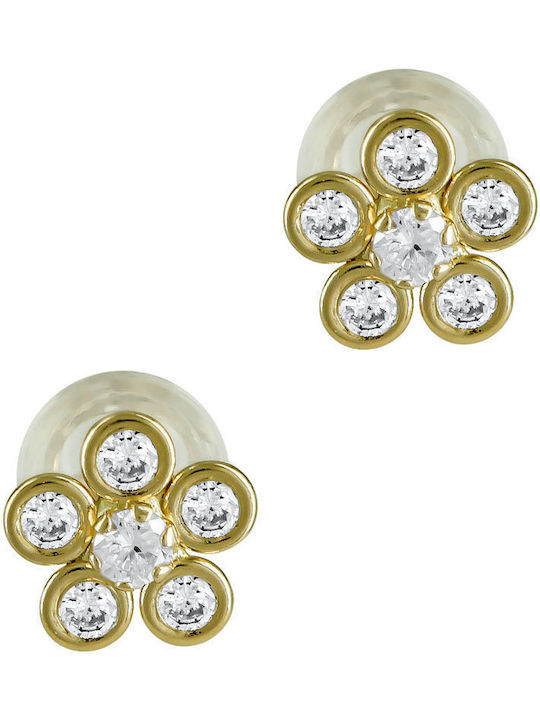 Kiriakos Gofas Kids Earrings Studs from Gold 14K