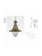 Andromeda Outdoor Hanging Ceiling Light E27 in Bronze Color 70