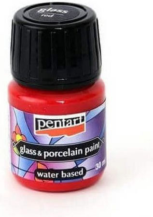 Pentart Special Craft Paint Red for Porcelain and Glass 30ml