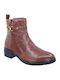 Leder Stiefeletten Damen Tabac Braun