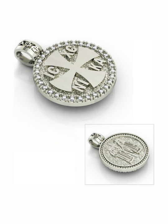 Tasoulis Jewellery Collection Pendant Kids Talisman Konstantinato made of Silver 9560-C01STA