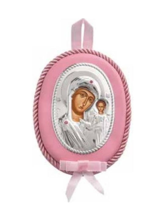 Heilige Ikone Kinder Amulett mit der Jungfrau Maria aus Silber ΑΠΦ0061