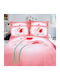 Palatex Bettwäsche-Set Überdoppel 230x260cm. Panel 325 Rosa 4Stück
