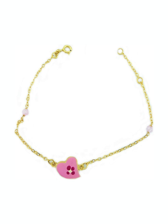 Katsigiannis Kids Bracelet Made of 14K Gold with Heart AK-22
