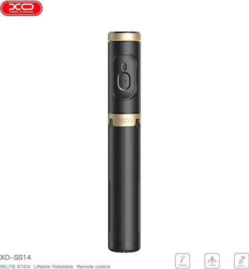 XO Ss14 Selfie Stick Τρίποδο Κινητού με Bluetooth Μαύρο