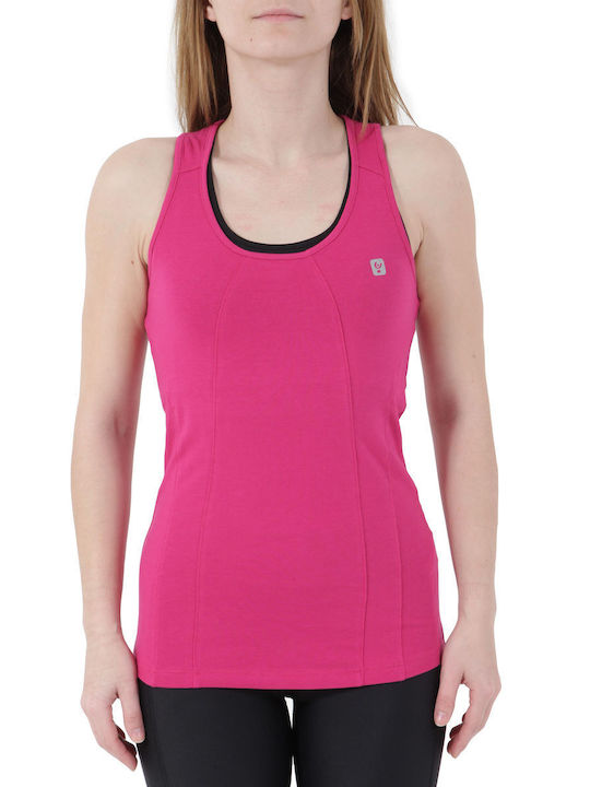 Freddy Damen Sportliches Bluse Ärmellos Fuchsie