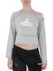 Freddy Women's Athletic Blouse Long Sleeve Gray