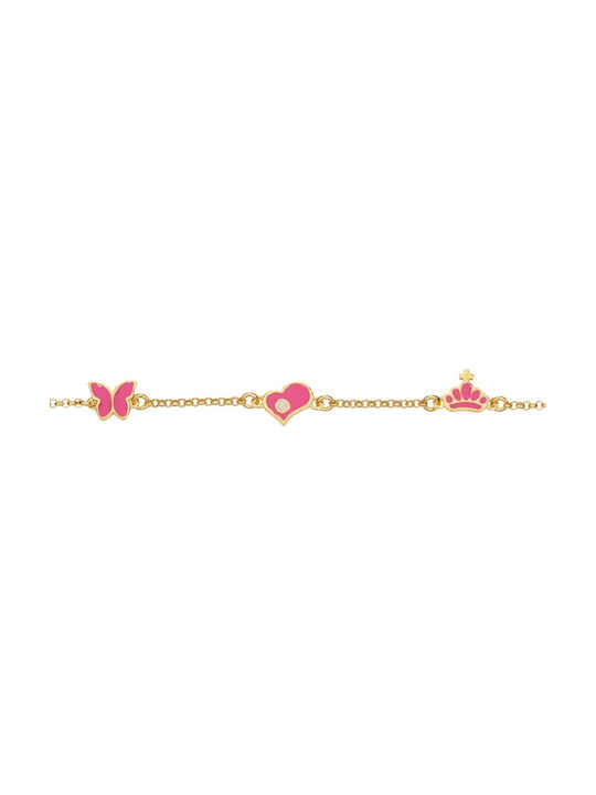 Kids Gold Plated Silver Bracelet 925 for Girl