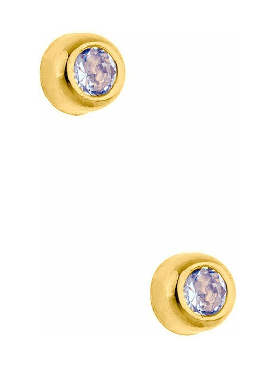 Earrings made of Gold 14K with Stones