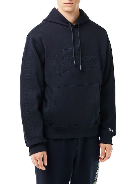 Lacoste Sweatshirt Fleece with Hood Blue