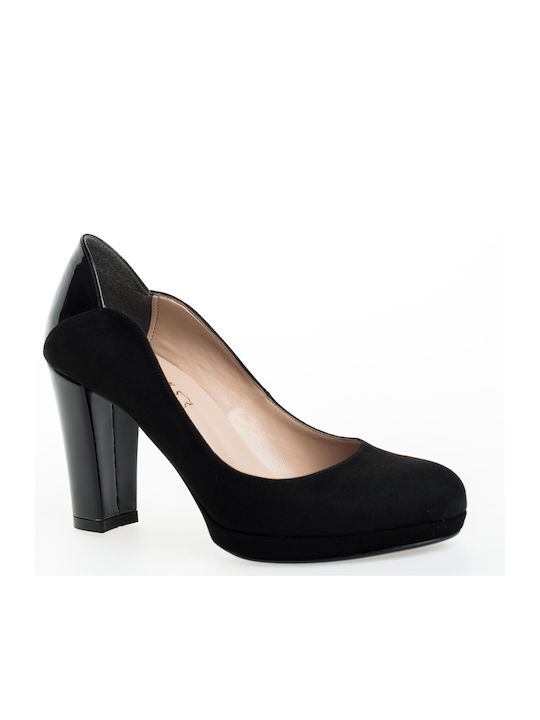 Ellen Suede Black High Heels