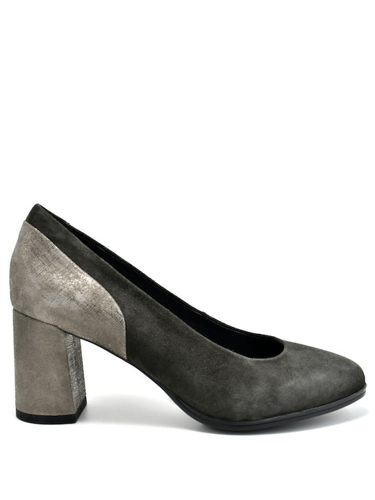 Stonefly Leather Gray Heels