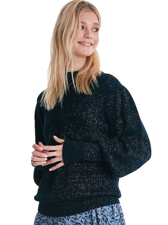 ICHI Damen Pullover mit 3/4-Ärmeln Blue.