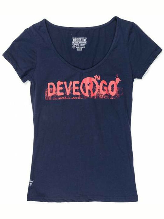 Devergo Women's Blouse Short Sleeve Navy
