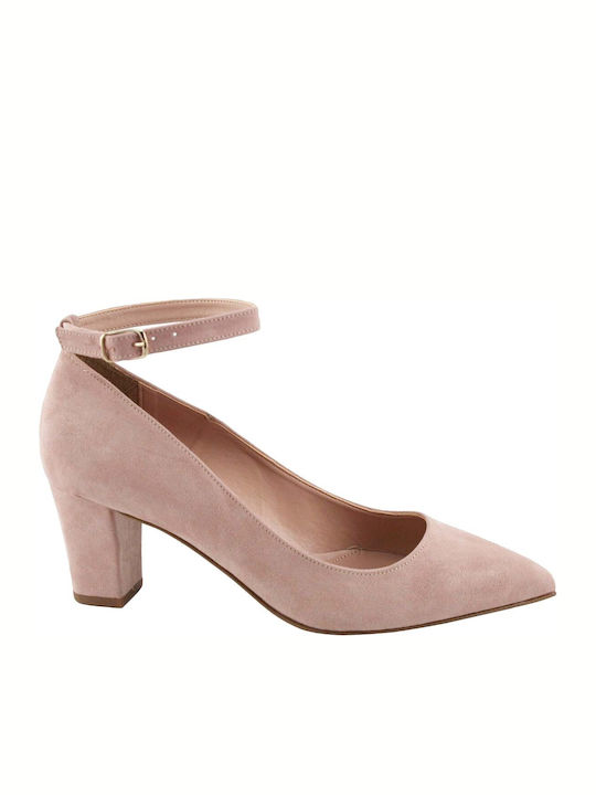 Stefania Suede Pink Heels